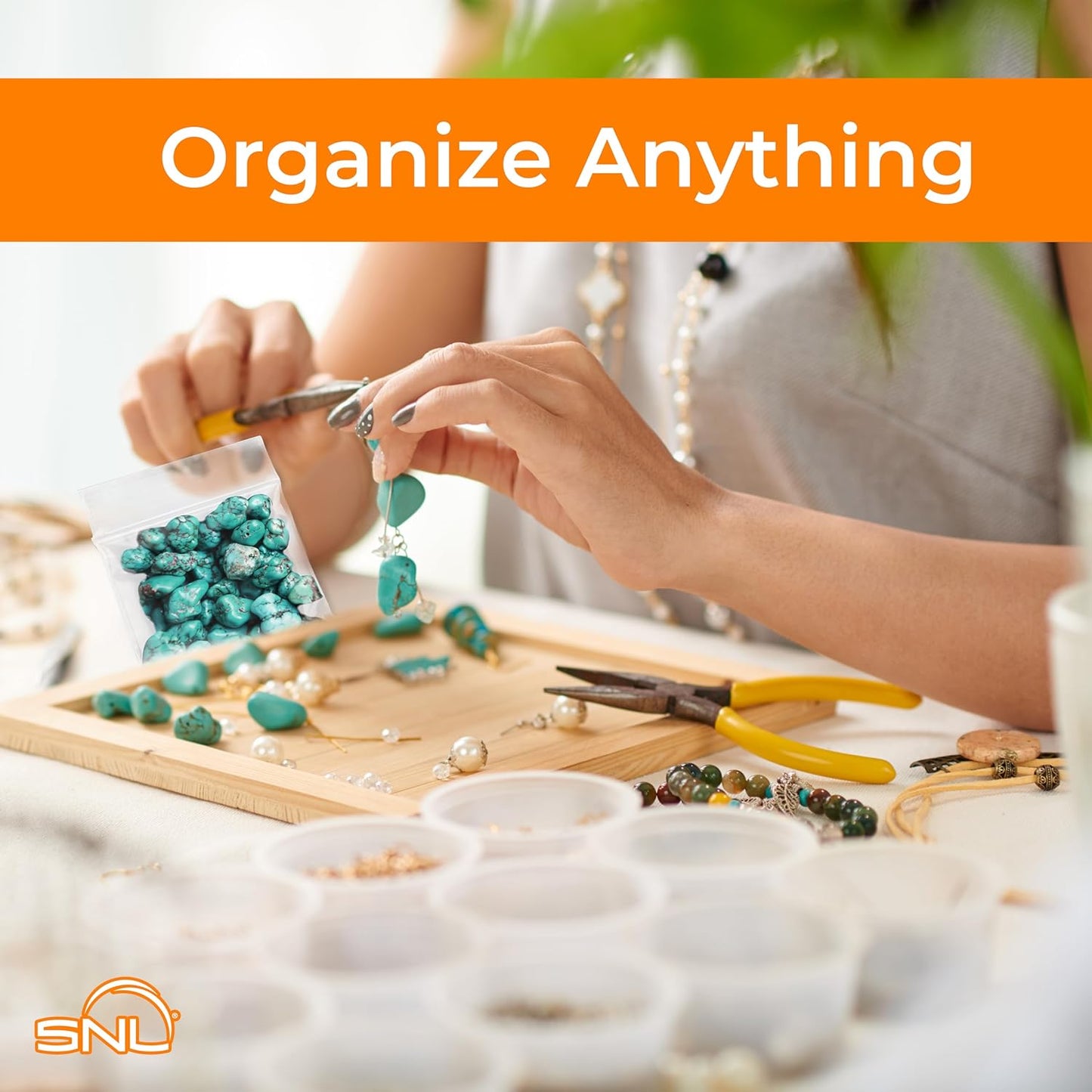 SNL | 3" X 3" - 2 MIL - 1,000 Bags | Small | Strong | Zipper Lock Reclosable, Clear, Disposable, Plastic Bags, For Food and Storage