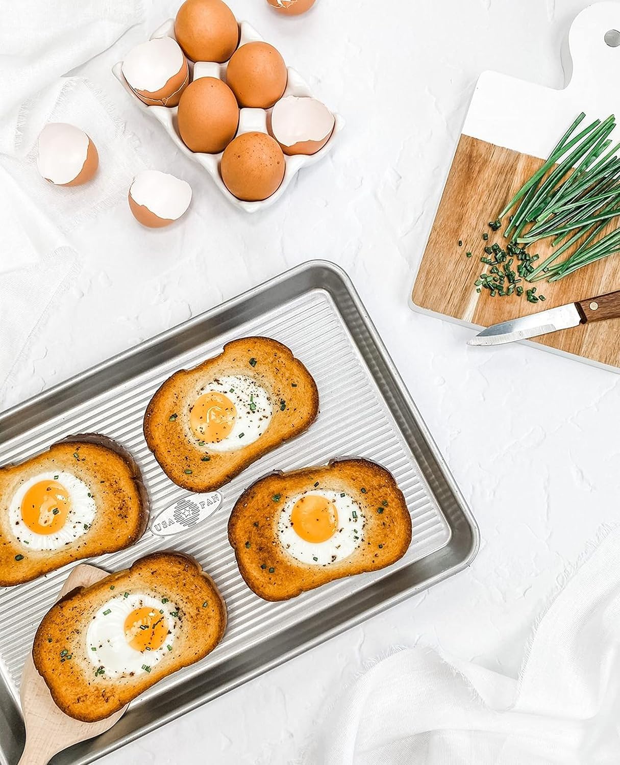 USA Pan Bakeware Nonstick Jelly Roll Baking Sheet Pan, Aluminized Steel