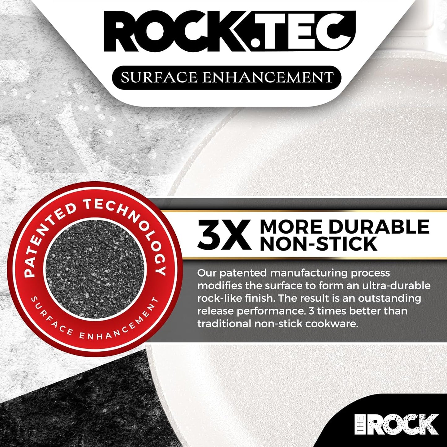 THE ROCK SOHO 9.5-Inch Ceramic Non Stick Frying Pan – Nothing Sticks, Never Warps, Lasts Longer, Non Toxic Skillet with Heat-Resistant Handle, PTFE PFOA & PFAS Free, Oven & Dishwasher Safe, Cream