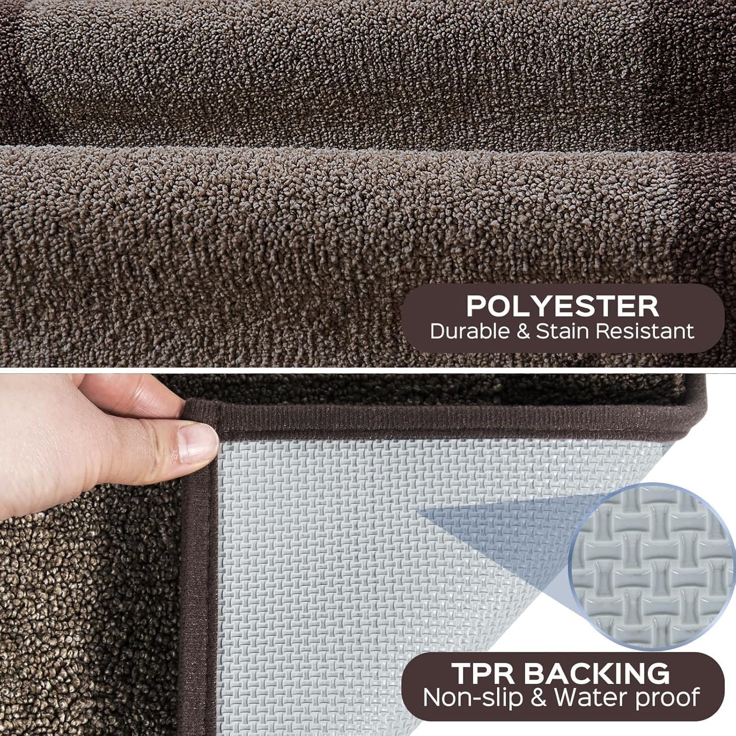 Machine Washable Kitchen Rug 32" x 72", Non Slip Indoor Door Rug, Absorbent Entrance Runner Rug for Bedroom, Hallway, Bathroom, Floor (Roll Packing)