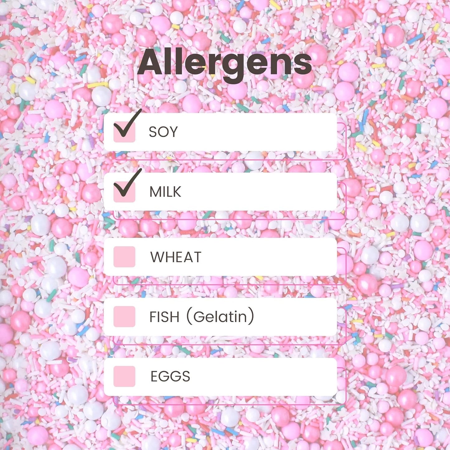 Sprinkle Pop A Frosted Affair Sprinkles Mix| Pink White Sprinkles with Rainbow Pops| Decorating Sprinkles Made in USA for Girl Baby shower Gender Reveal Birthday Cake Cupcakes Donuts Cookies, 2oz