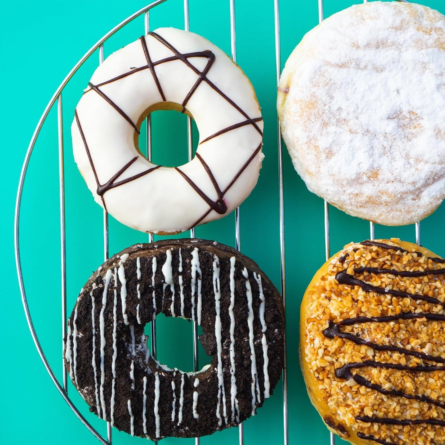 uxcell Round Cooking Rack with Legs, Dia 7.5 Inch 304 Stainless Steel Barbecue Grill for Cooking Baking Barbecue Air Fryer Racks, Silver