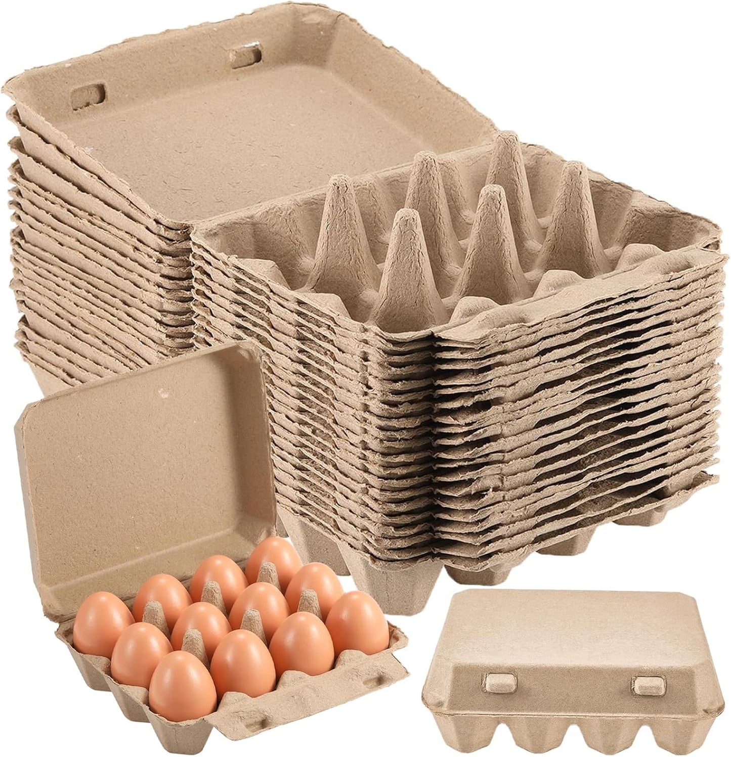 25 Pack Egg Cartons,3x4 Style Holds Chicken Egg Cartons Made from Recycled Cardboard