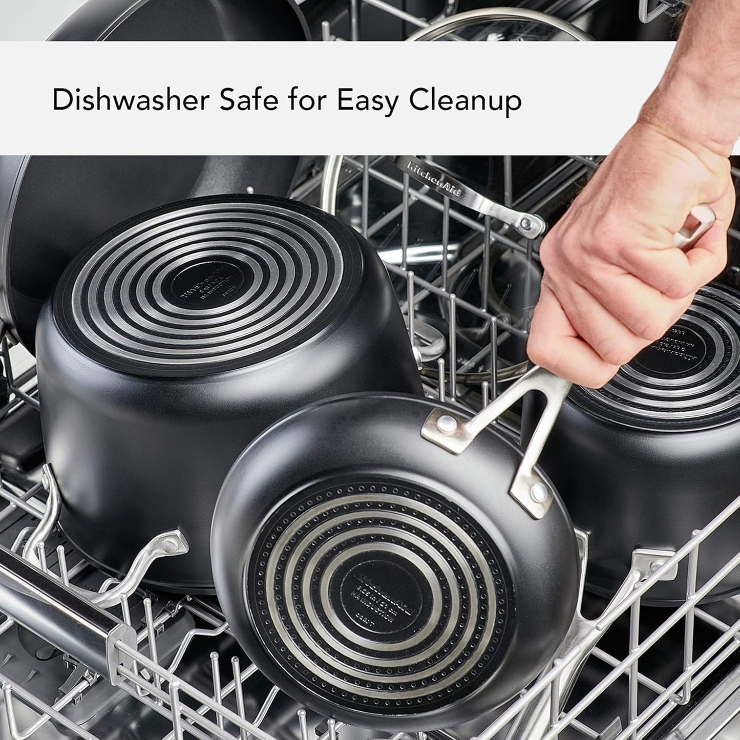 KitchenAid Hard Anodized Induction Nonstick Stock Pot/Stockpot with Lid, 8 Quart, Matte Black