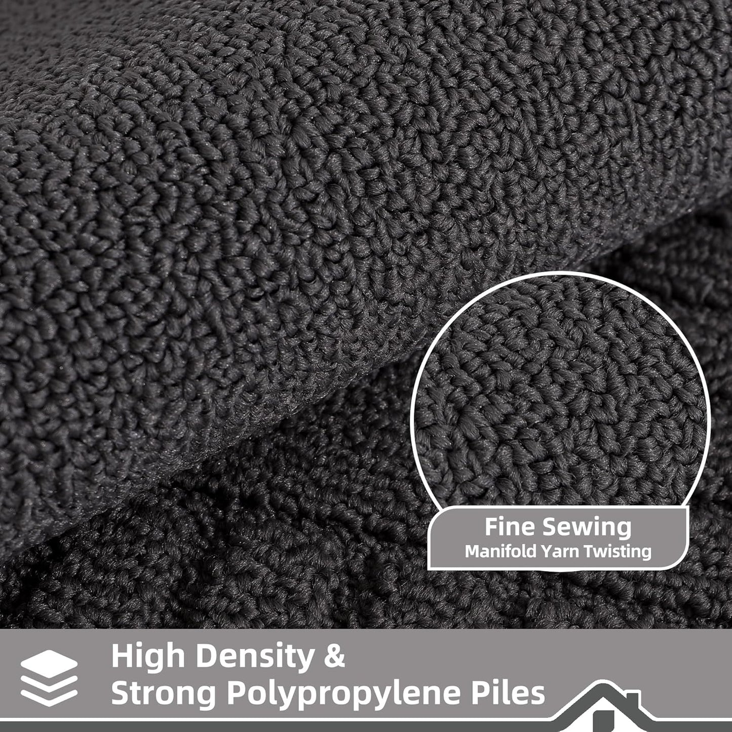 BEQHAUSE-Kitchen-Rugs-and-Mats,2 PCS Non Slip Kitchen Floor Mat,Absorbent Kitchen Mat Set Machine Washable Kitchen Runner Rug Black Kitchen Mat 20x30inch/20x48inch