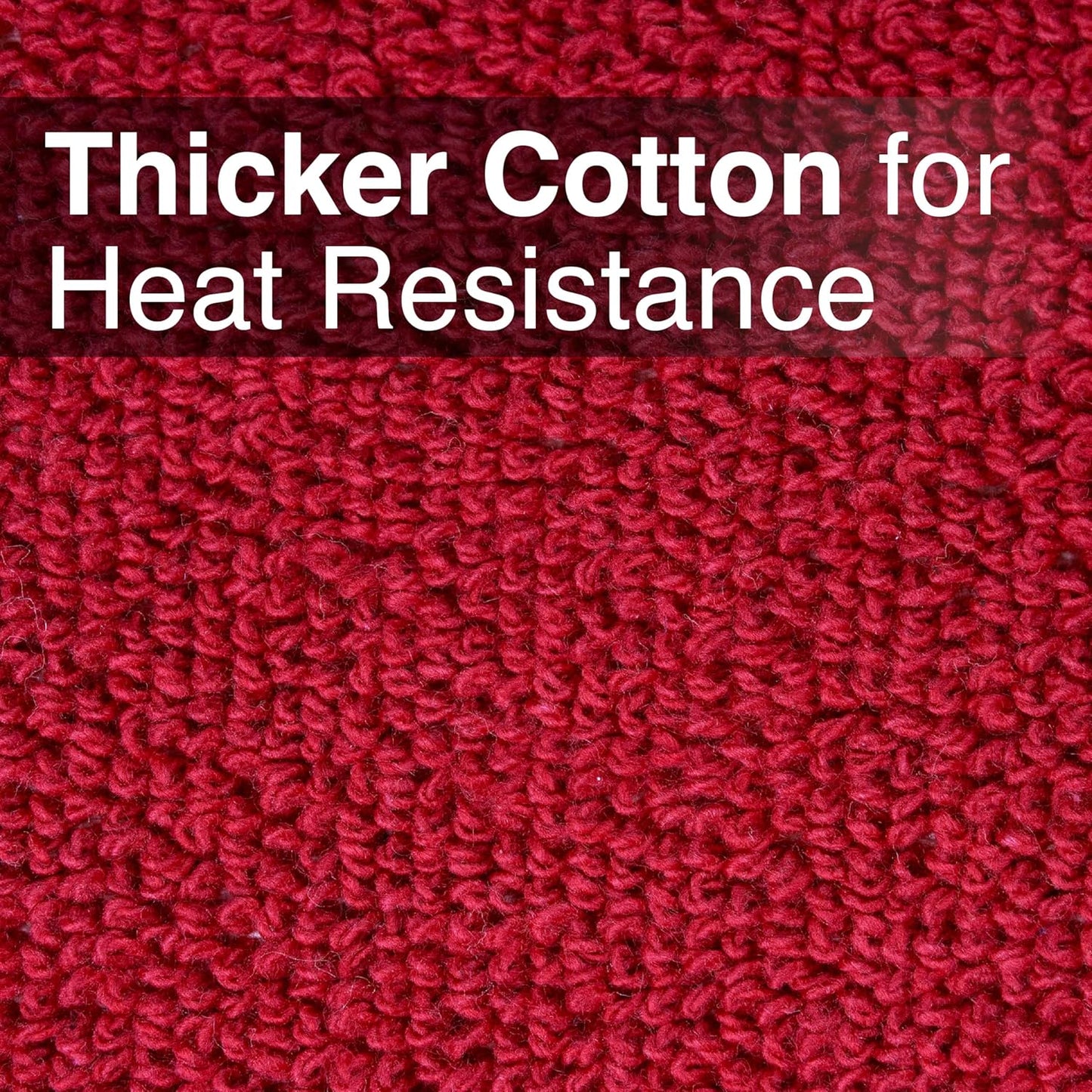 RITZ Terry Pocket Mitt & Hot Pad: Unparalleled Heat Resistant, Durable 100% Cotton,Ergonomically Designed for Optimal Grip, Easy-Care Machine Washable 4-Pack, Paprika Red