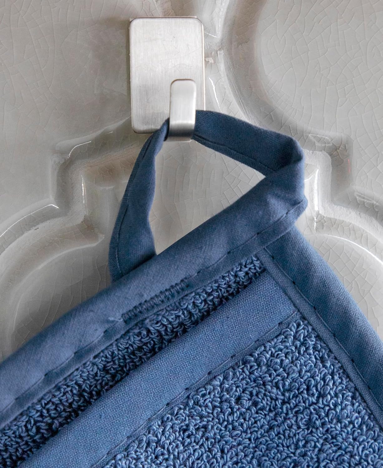 RITZ Terry Potholder & Hot Pad: Unparalleled Heat Resistant, Durable 100% Cotton – Ergonomically Designed for Optimal Grip – Easy-Care Machine Washable – 4-Pack, Dew/Federal