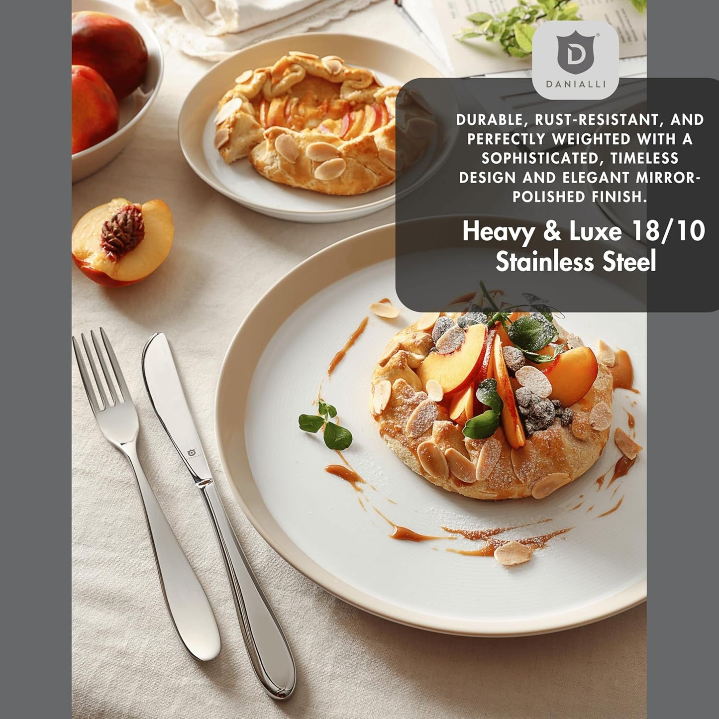 Silverware Set for 16 | 18/10 Stainless Steel Flatware Set | Mirror Finish, Heavy-Duty, Dishwasher Safe, Elegant & Durable, Built to Last (80-Piece, Marettimo)