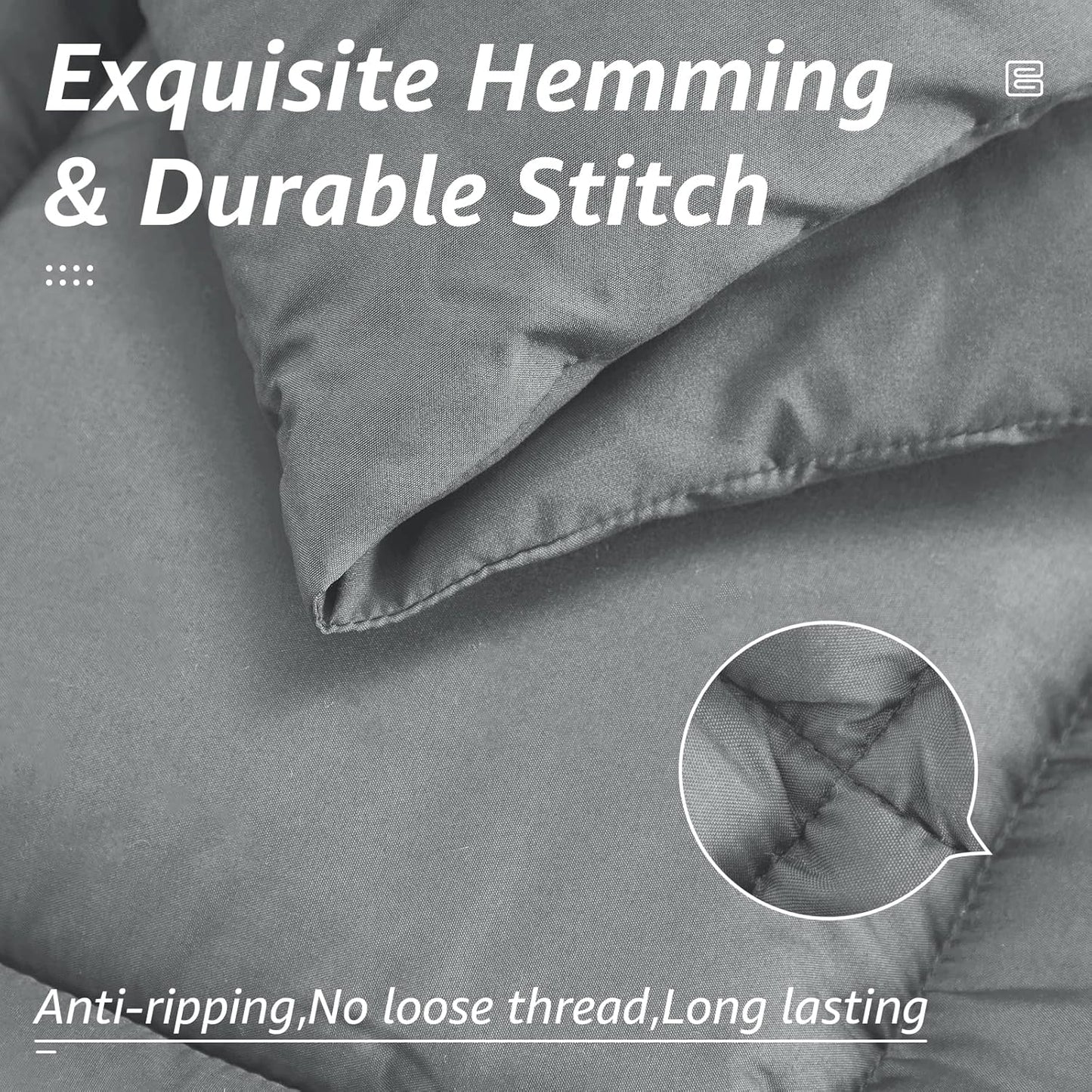 HYLEORY All Season King Size Bed Comforter - Cooling Down Alternative Quilted Duvet Insert with Corner Tabs - Winter Warm - Machine Washable - Light Grey