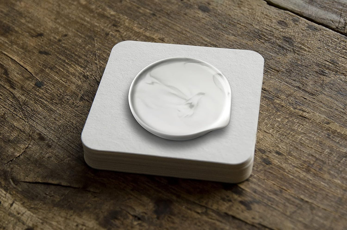 Large Spoon Rest,Ceramic Spoon Rest for Kitchen Counter Dishwasher Safe Marble Decor Spoon Holder for Kitchen,5.5 Inches