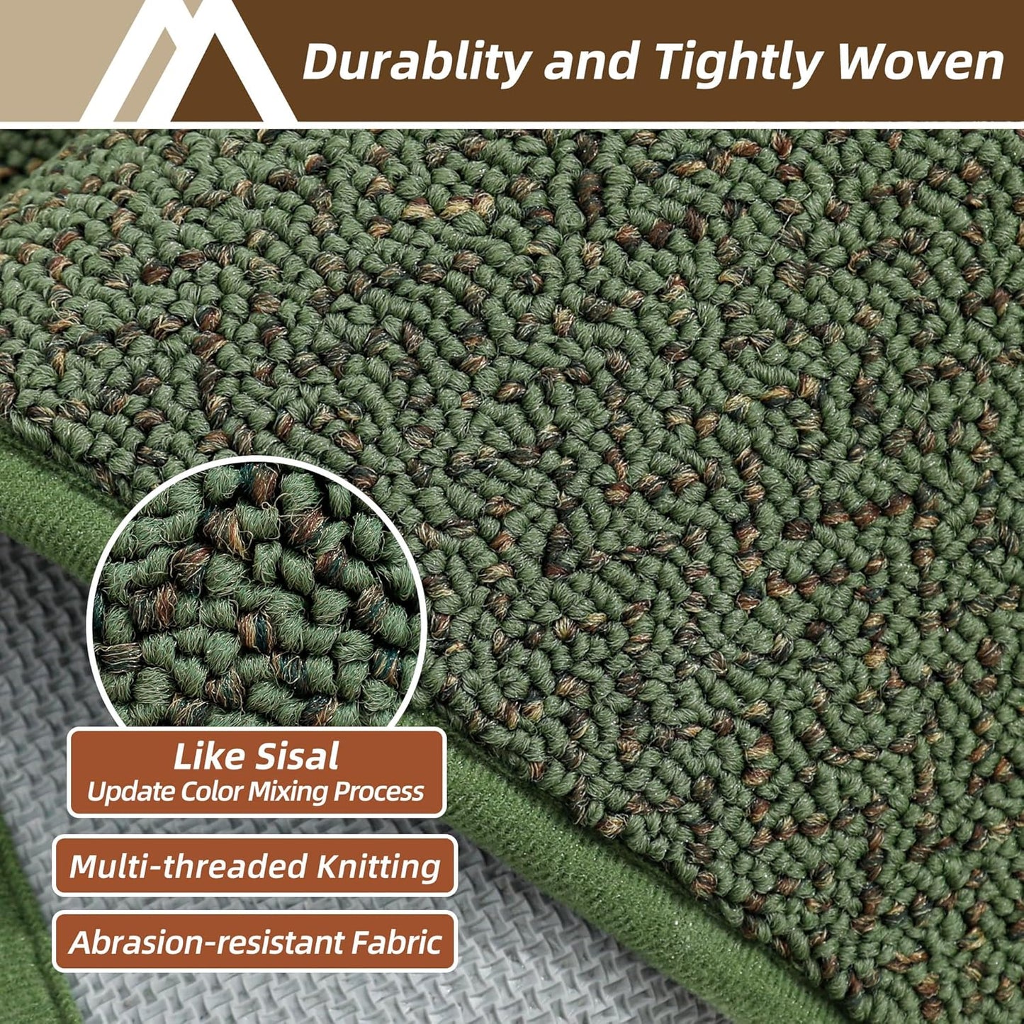 COSY HOMEER Kitchen Rugs and Mats 2PCS Non Slip Kitchen Mats for Floor Washable Stain Resistant Kitchen Runner Rug Sets Absorbent Kitchen Floor Mat 20"x32"+20"x48",Green