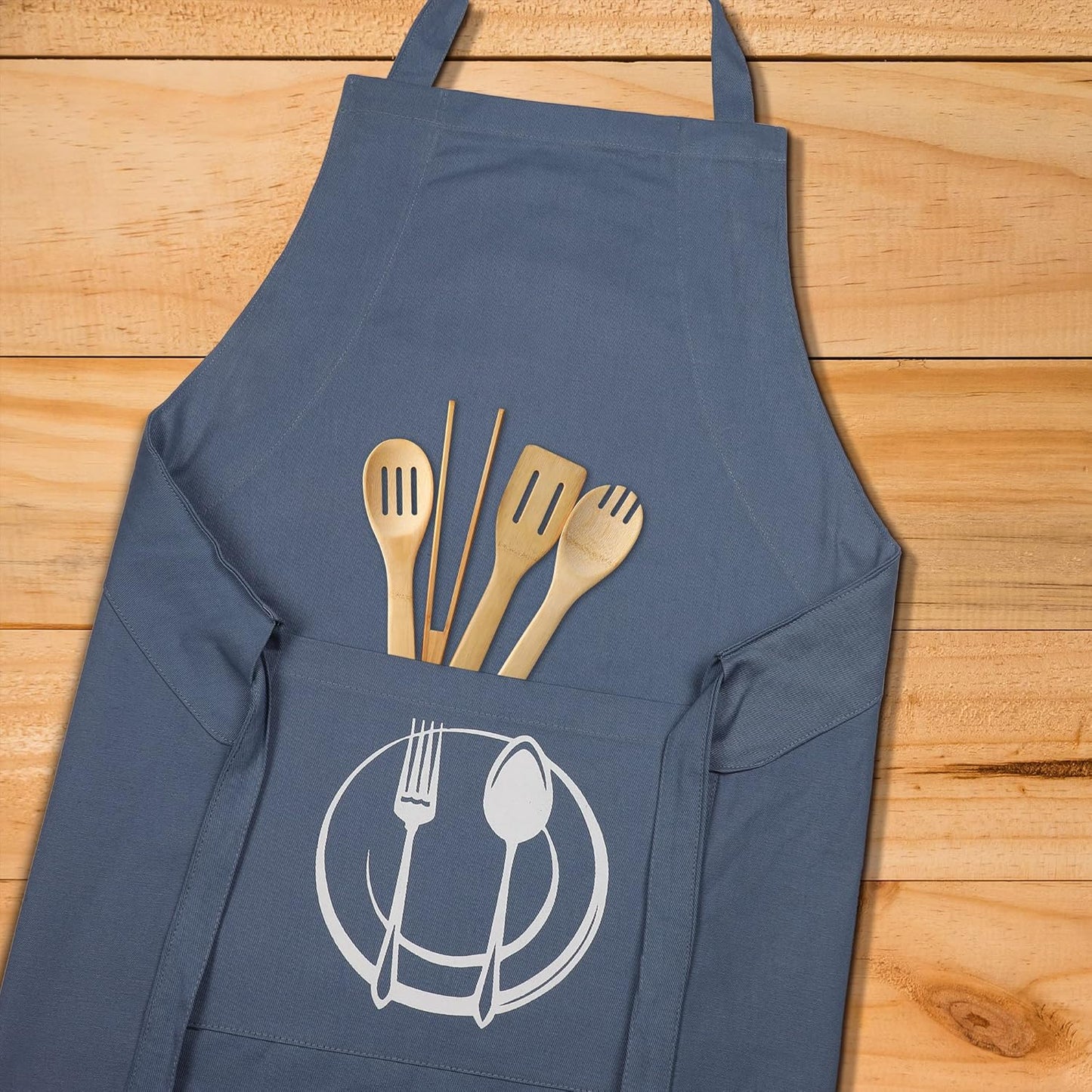 Urban Villa Unisex Apron with Printed Pockets Heavier Quality Everyday Use Over Sized 24 by 36 inches