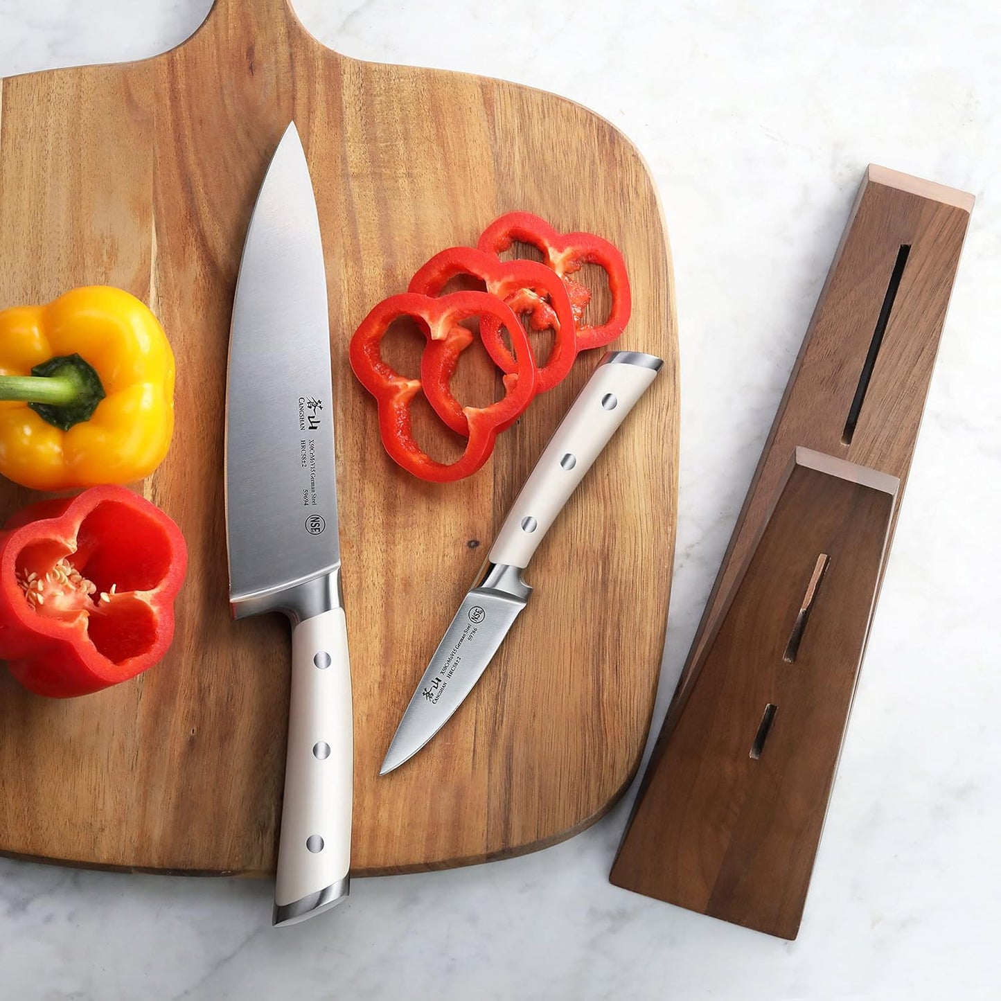 Cangshan S1 Series 1026023 German Steel Forged 3-Piece Tai Knife Block Set