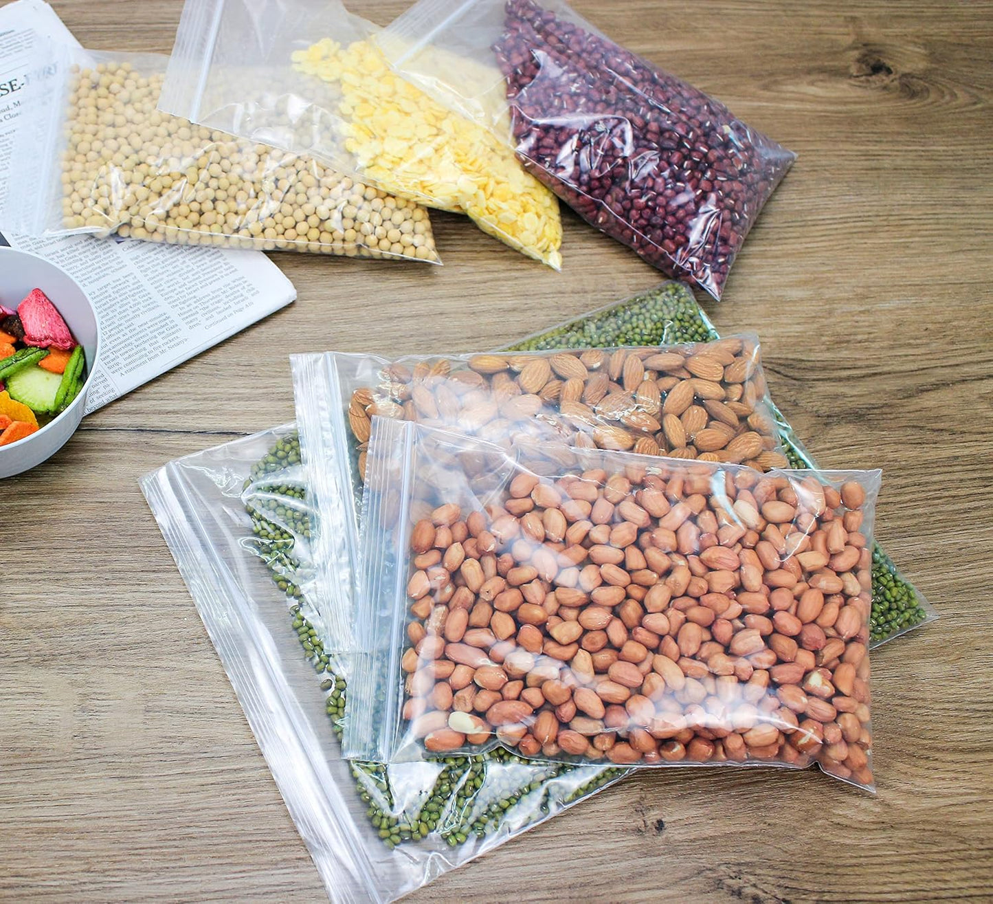 9" X 12" (500 Bags) 2 Mil Clear Reclosable Zip Plastic Poly Bags with Resealable Lock Seal Zipper