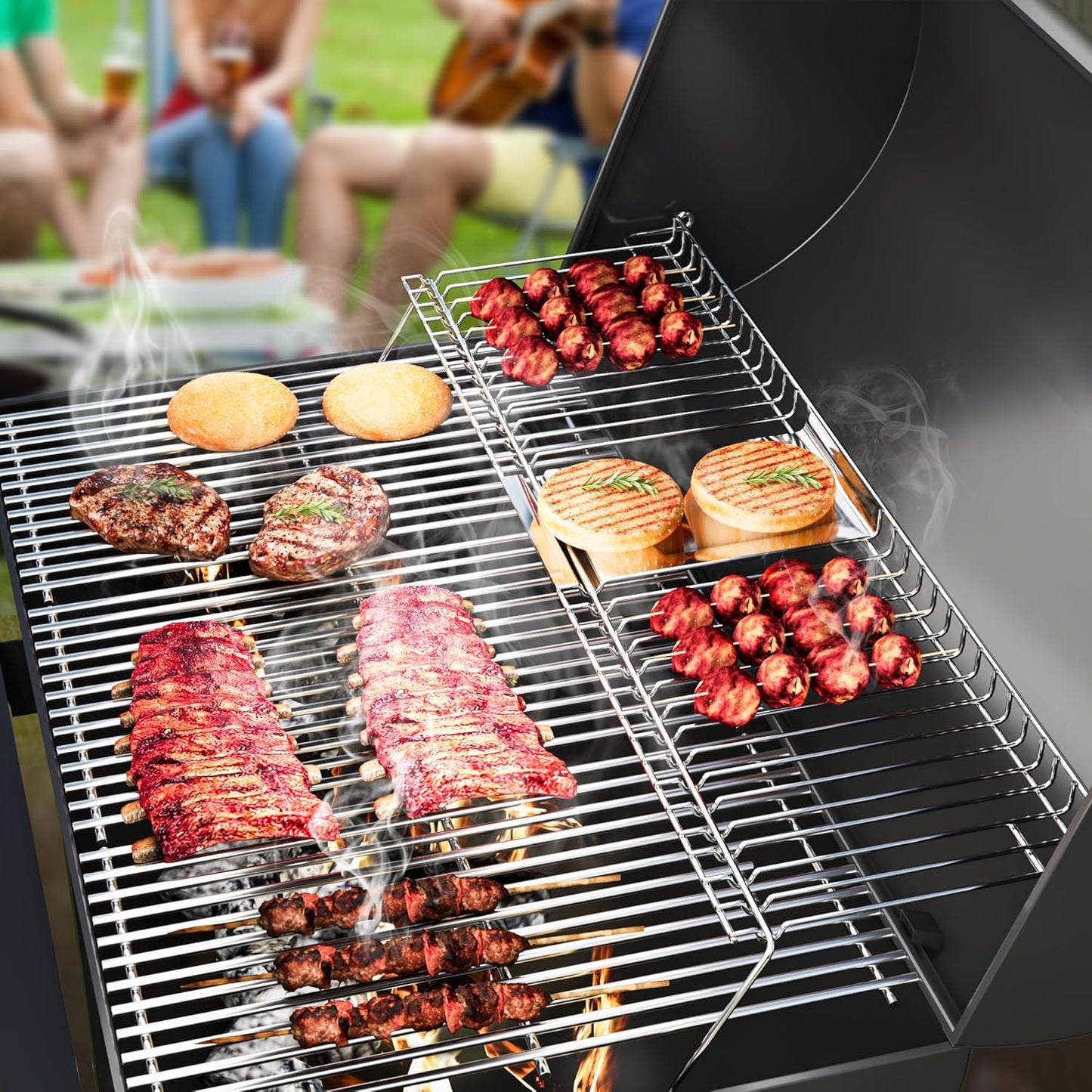 17" Stainless Steel Grill Grate for Charbroil Tru Infrared Grill Replacement Parts 463242715 463242716 463276016 466242715 466242716, Grill Replacement Parts for Nexgrill 720-0882A BHG 720-0882