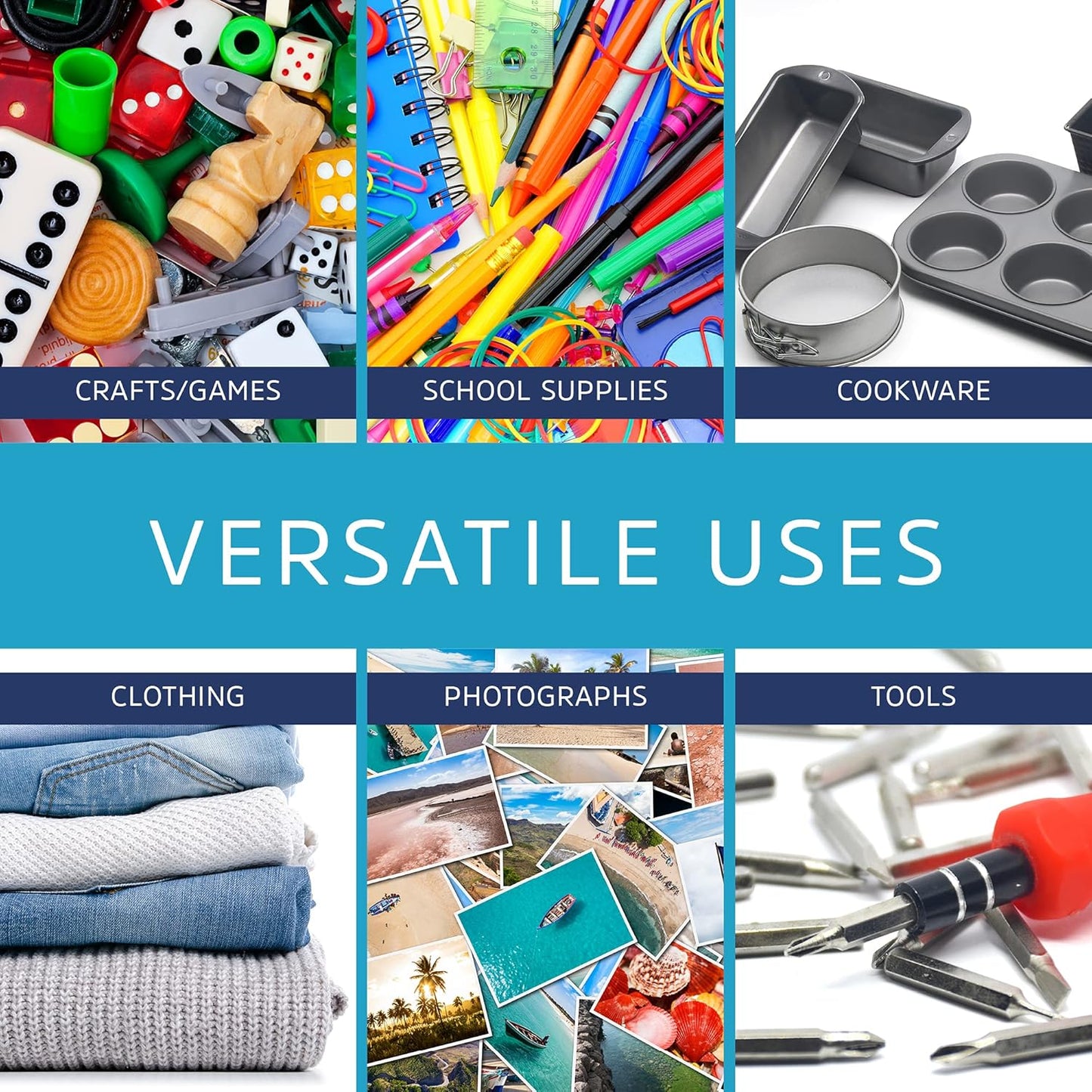 GPI Pack of 200, 14" X 20" Clear Plastic Reclosable Zip Bags - Bulk 2 Mil Thick Strong & Durable Poly Baggies with Resealable Zip Top Lock for Travel, Storage, Packaging & Shipping