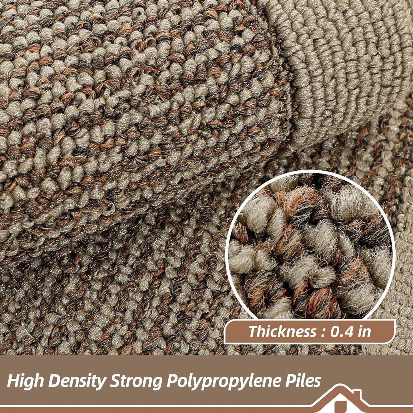 BEQHAUSE Kitchen Rugs and Mats Set of 2 Non-Slip Kitchen Mats for Floor, Absorbent and Stain Resistant Kitchen Runner, Machine Washable Rugs for Kitchen, Laundry & Sink, 24"x36"+24"x60", Taupe