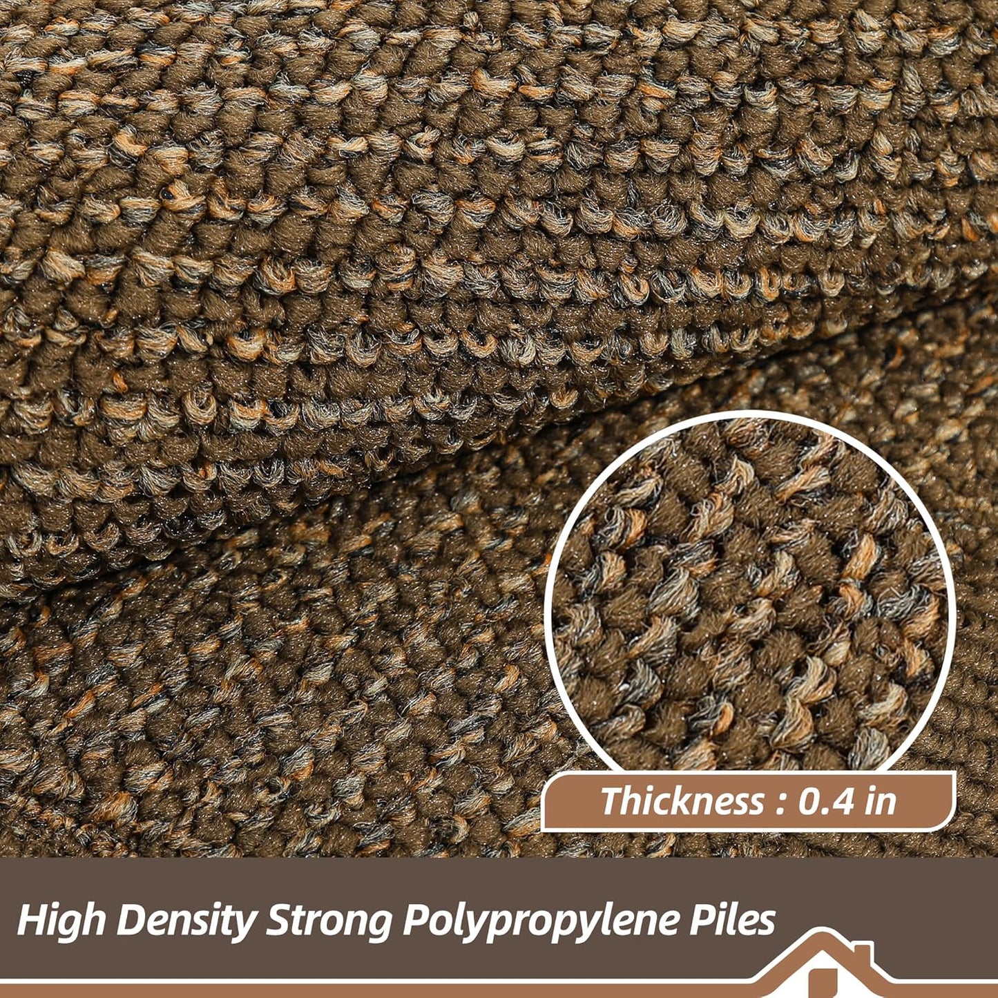 BEQHAUSE Kitchen Rugs and Mats Set of 2 Non-Slip Kitchen Mats for Floor, Absorbent and Stain Resistant Kitchen Runner, Machine Washable Rugs for Kitchen, Laundry & Sink, 20"x32"+20"x48", Brown